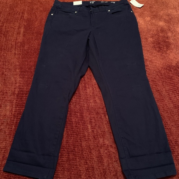 Navy-Blue Straight Leg Pants - Picture 5 of 13